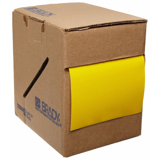Brady ToughStripe Floor Marking Tape - Yellow, Non-Abrasive Tape - 4" Width, 100' Length