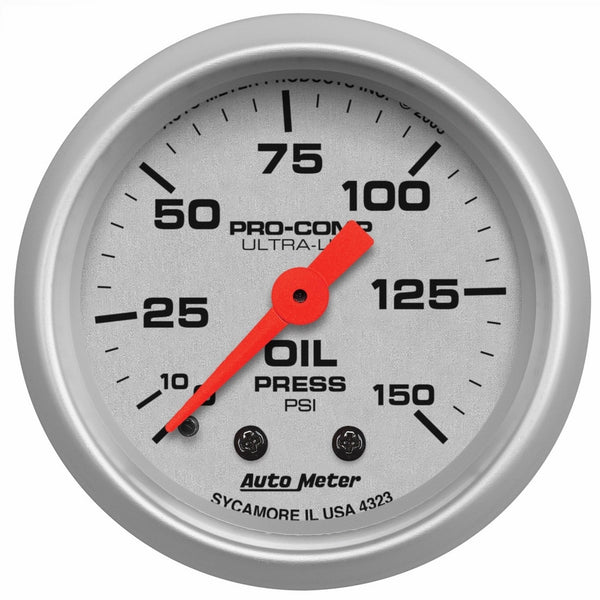 Auto Meter 4323 Ultra-Lite Mechanical Oil Pressure Gauge