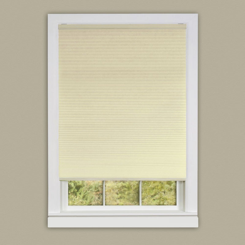 Achim Home Furnishings Honeycomb Pleated Cordless Window Shade, 27 by 64-Inch, Alabaster