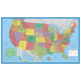 24x36 United States, USA Classic Elite Wall Map Mural Poster (Paper Rolled)