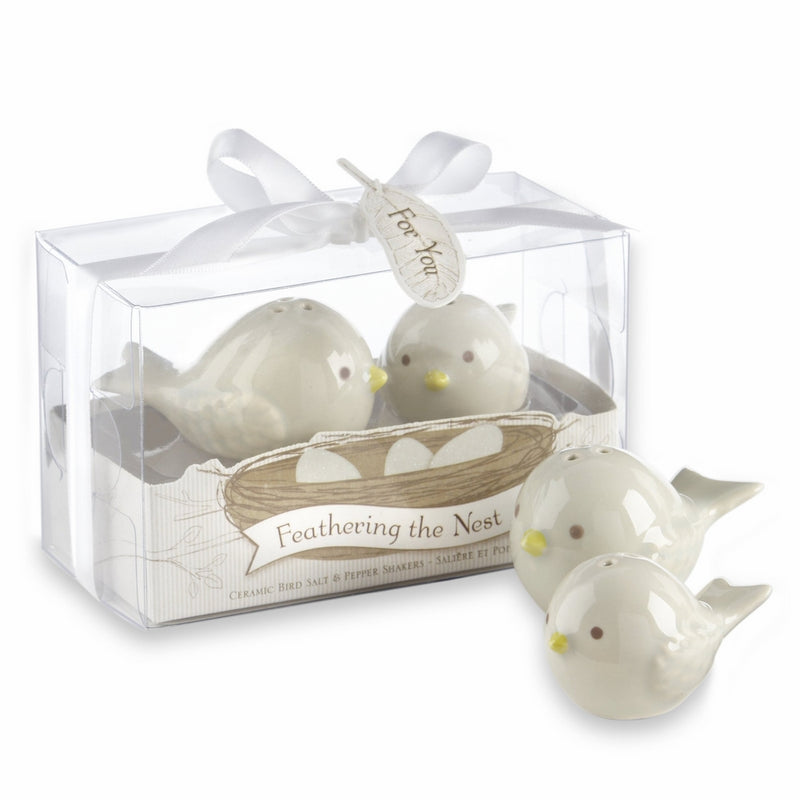 Kate Aspen Feathering The Nest Ceramic Birds Salt and Pepper Shakers