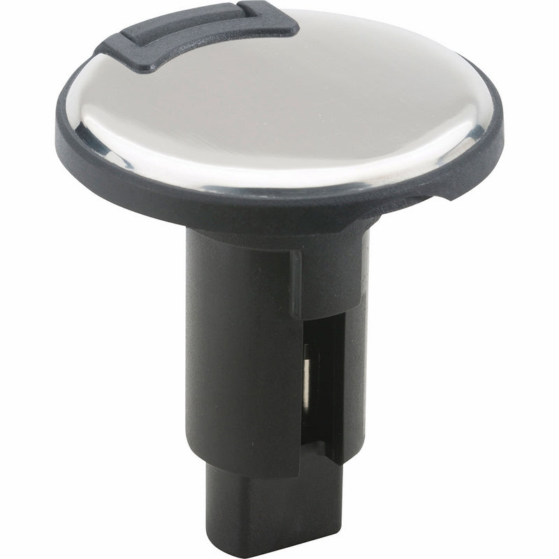 attwood 910R2PSB-7 Lightarmor 910R Series Round 2-Pin Light Base-Overmold 306 SS, Black Cover