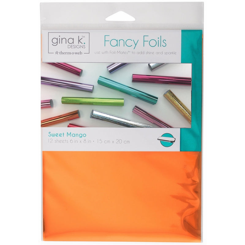 Gina K. Designs Fancy Foils 6" x 8" Sheets 12 Sheets per Pack (Sweet Mango)