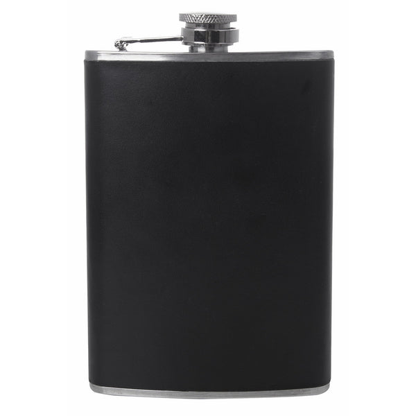 Maxam 8OZ SS FLASK W/BLACK WRAP