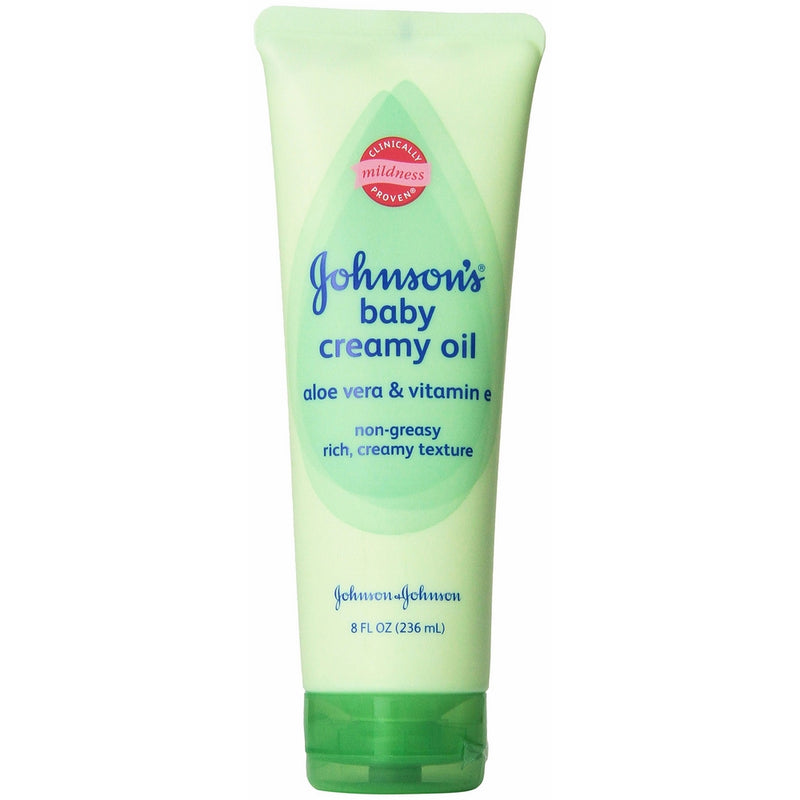 Johnson's Baby Creamy Oil, Aloe and Vitamin E, 16 Ounce