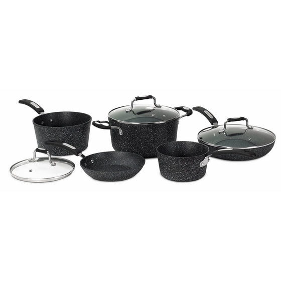 Starfrit The Rock 8 Piece Set with Bakelite Handles, Dark Gray