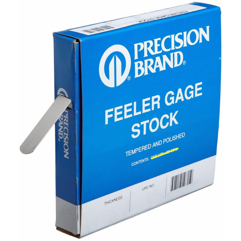 Precision Brand 19125 Steel Thickness Feeler Gage Coil, 0.001"Thickness, 1/2" Width, 25' Length