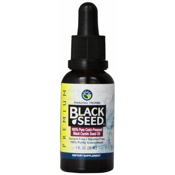 Amazing Herbs Black Seed Cold-Pressed Oil - 1oz