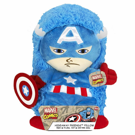 Marvel Captain America Plush Hideaway Character Pillow, 12"