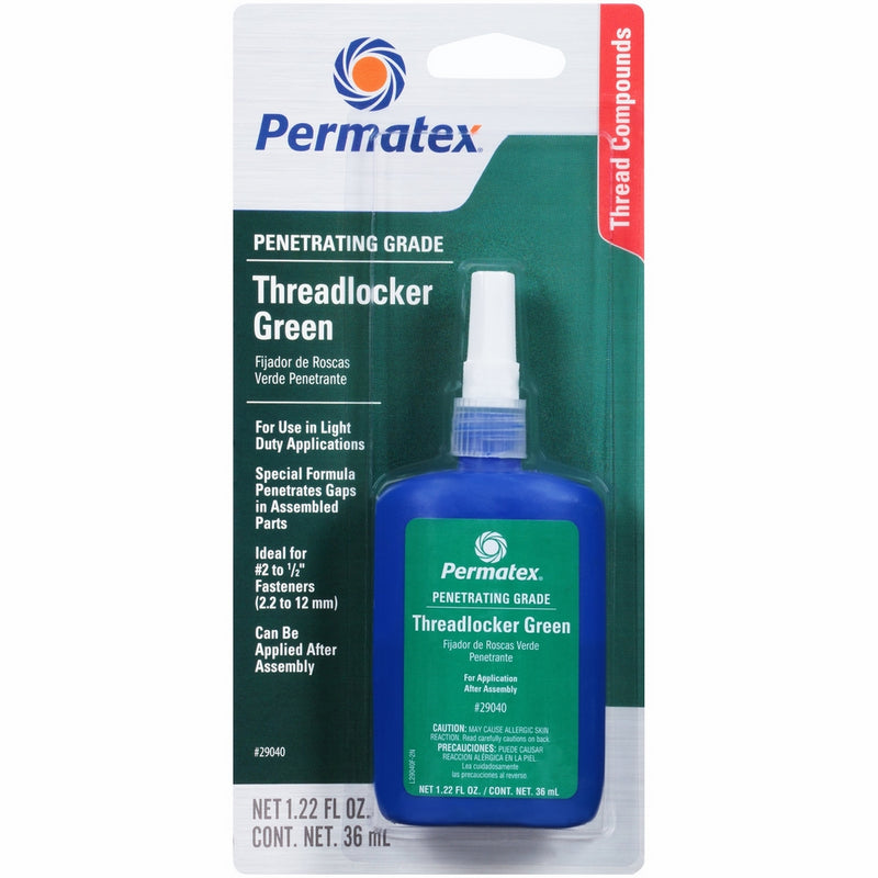 Permatex 29040 Penetrating Grade Threadlocker Green, 36 ml
