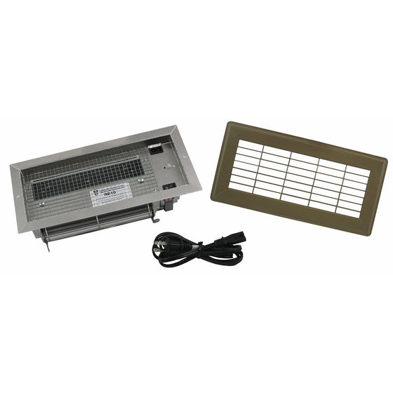 Tjernlund RB10 Register Booster Fan, Fits 4" x 10" Register, Brown
