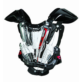EVSSports VEXBK-MVEX Chest Protector (Clear/Black, Medium)
