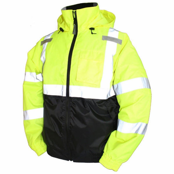 TINGLEY Rubber J26112 Bomber II Jacket, X-Large, Lime Green