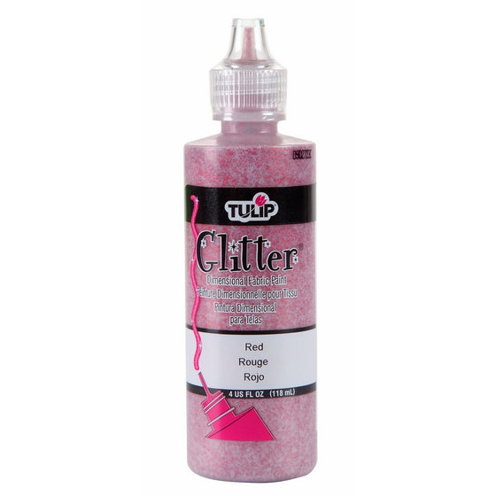 Tulip Dimensional Fabric Paint 4oz Glitter Red