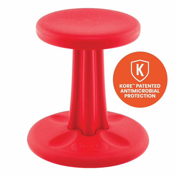 Kore Patented WOBBLE Chair, Made in the USA, Active Sitting for Toddler, Pre-School, Kids, and Teens; Kids don't have to sit still anymore - "The BEST seat in any Classroom"! - Red - Kids (14in)