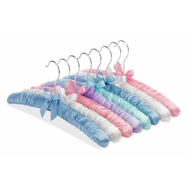 Whitmor Satin Padded Hangers Pastel Set of 8