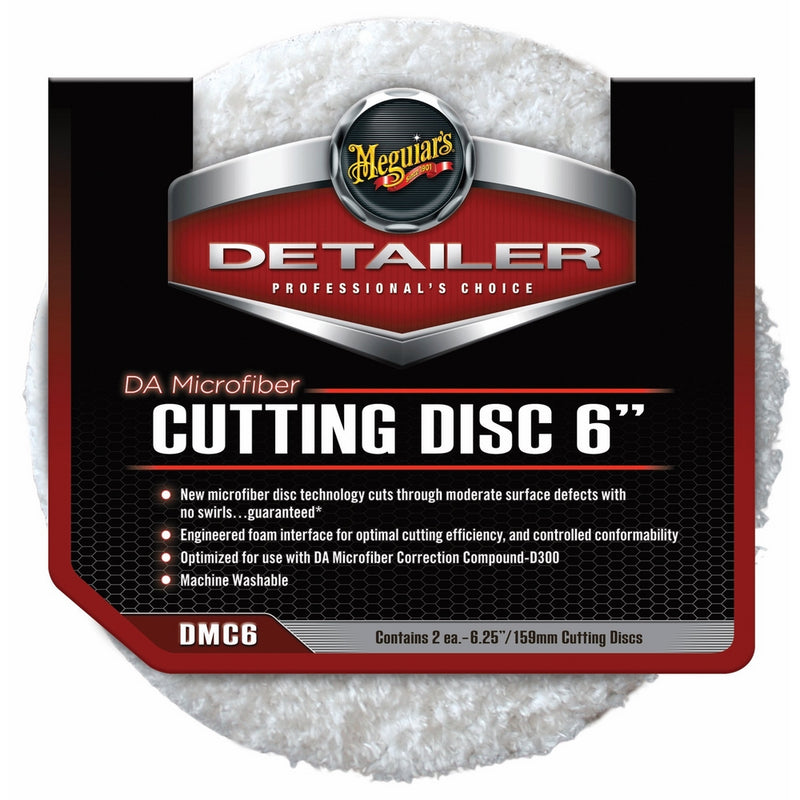 Meguiar's DMC6 6" DA Microfiber Cutting Disc, (Pack of 2)