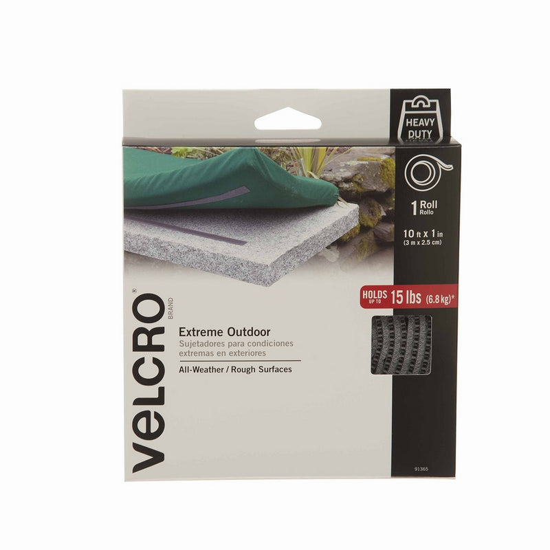 VELCRO Brand - Extreme Outdoor - Extreme - 1" Wide Tape, 10' - Titanium (Packaging may vary)