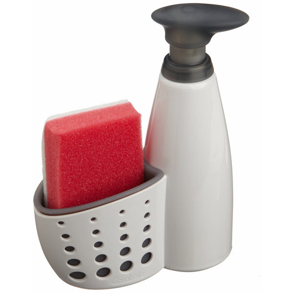 Casabella Sink Sider Soap Dispenser with Sponge Holder and Sponge