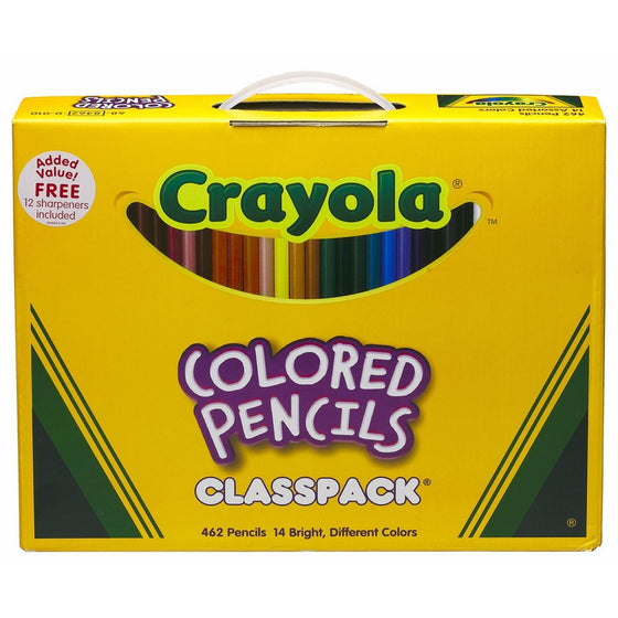 Crayola Colored Pencil Bulk, 462 Count Classpack, 14 Assorted Colors