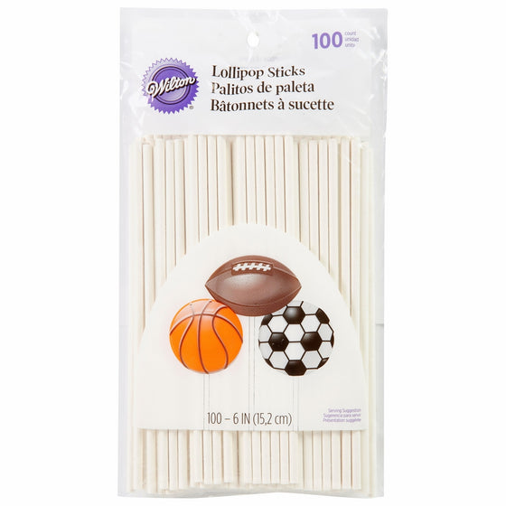 Lollipop sticks 100 count 6 inch