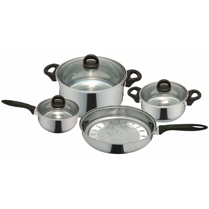 Priminute Bohemia Stainless Steel 7 pieces Cookware Set