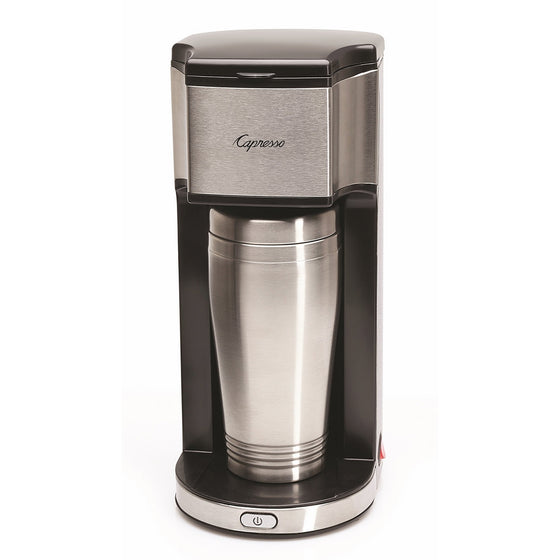 Capresso 425 On-the-Go Personal Coffee Maker, Silver/Black