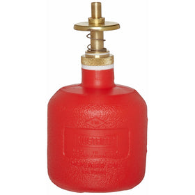 Justrite 14004 8 oz Capacity, 5 1/2" H, 3 1/8" O.D High-Density Polyethylene Red Dispenser Can