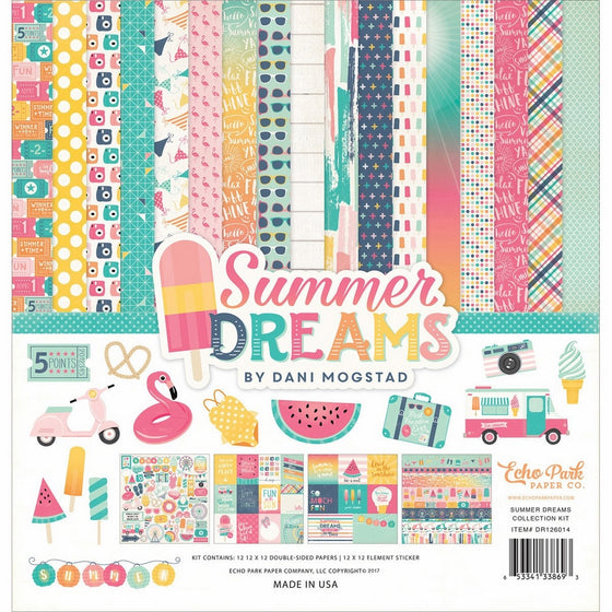 Echo Park Paper Company DR126016 Summer Dreams Collection Kit