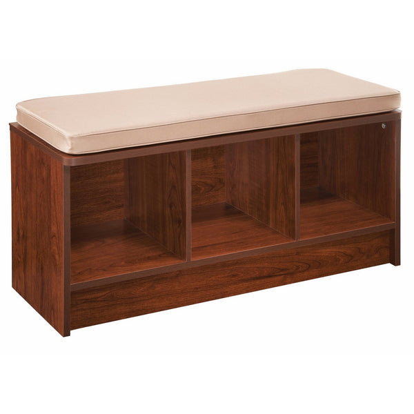 ClosetMaid 1309 Cubeicals 3-Cube Storage Bench, Dark Cherry