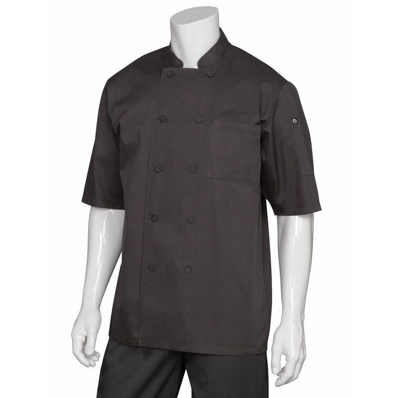 Chef Works Men's Montreal Cool Vent Chef Coat, Black, X-Large