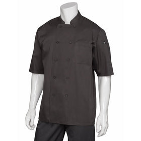 Chef Works Men's Montreal Cool Vent Chef Coat, Black, 2X-Large