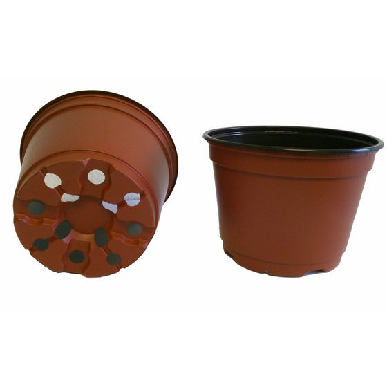 20 NEW 6 Inch TEKU Plastic Nursery Pots - Azalea StylePots ARE 6 Inch Round At the Top and 4.25 Inch Deep. Color : Terracotta