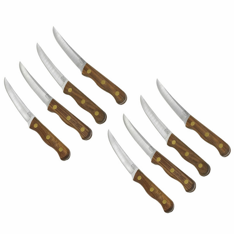 Chicago Cutlery B144 / 1104670 4" Wood Handle Steak Knife Set Walnut Tradition (2-Pack)