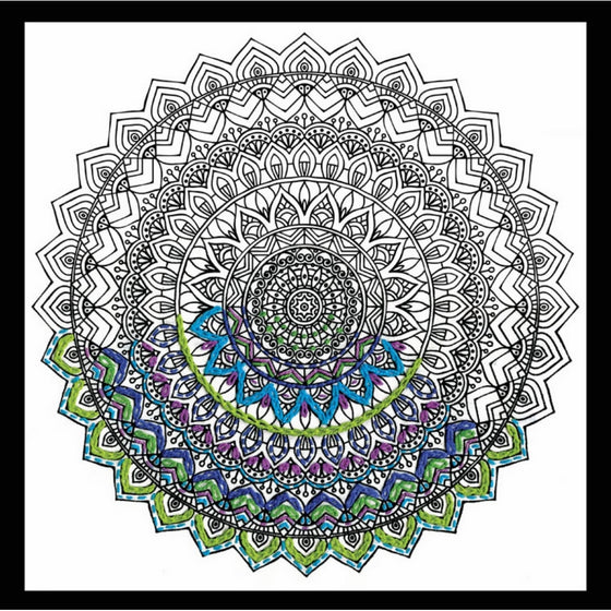 Tobin 4008 10" x 10" Mandala Zenbroidery Stamped Embroidery