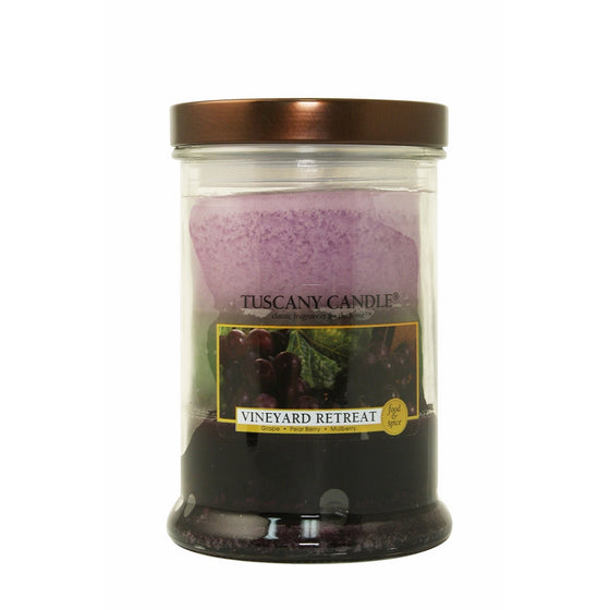 Langley Empire Candle Triple Pour, Mottled, Bronze Lid, 18-Ounce, Vineyard Retreat