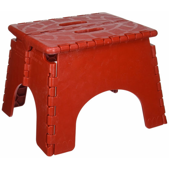 B & R Plastics 1016R E-Z Foldz Red Step Stool