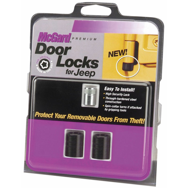McGard 76058 Black (M6 x 1.0 Thread Size) 2-Door Lock Set for Jeep Wrangler, (Set of 2)