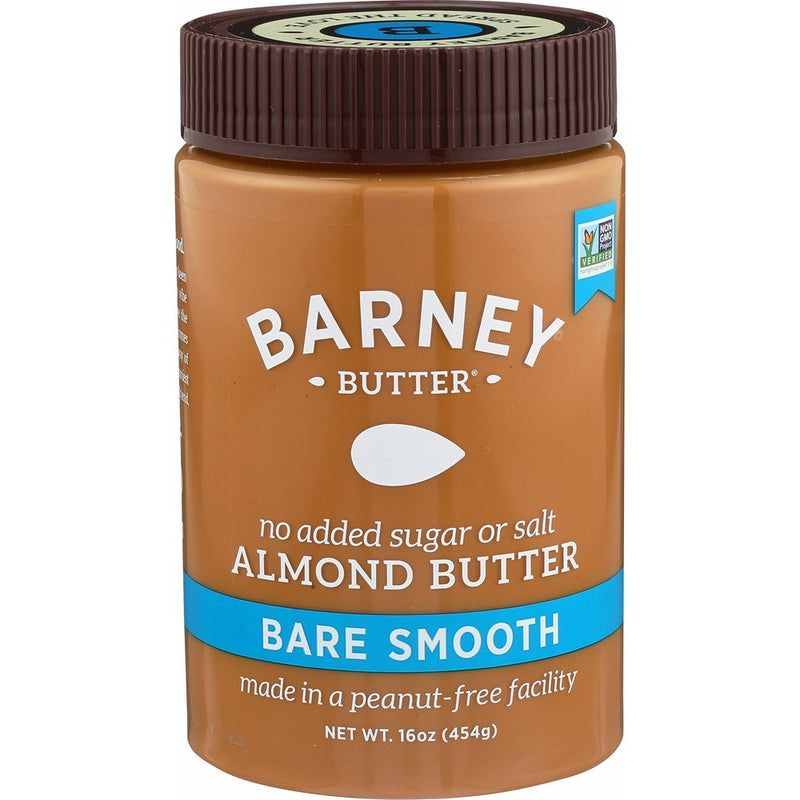 Barney Butter Almond Butter, Bare Smooth, 16 Ounce (Pack of 3)