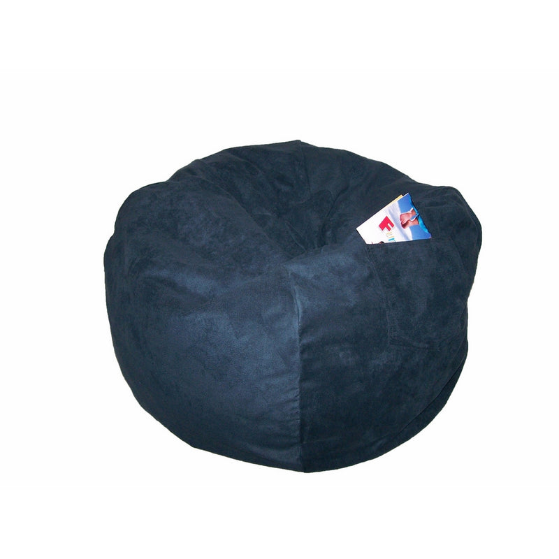 Fun FurnishingsLarge Beanbag,Navy Micro Suede