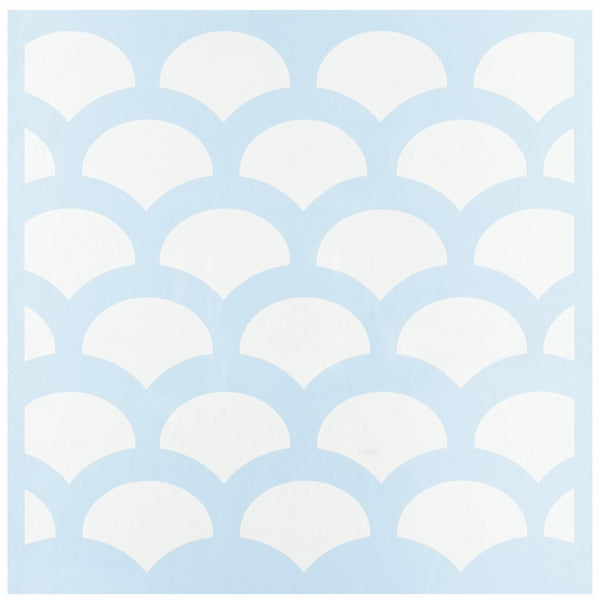 Clear Scraps Fish Scales Stencils, 12 by 12"