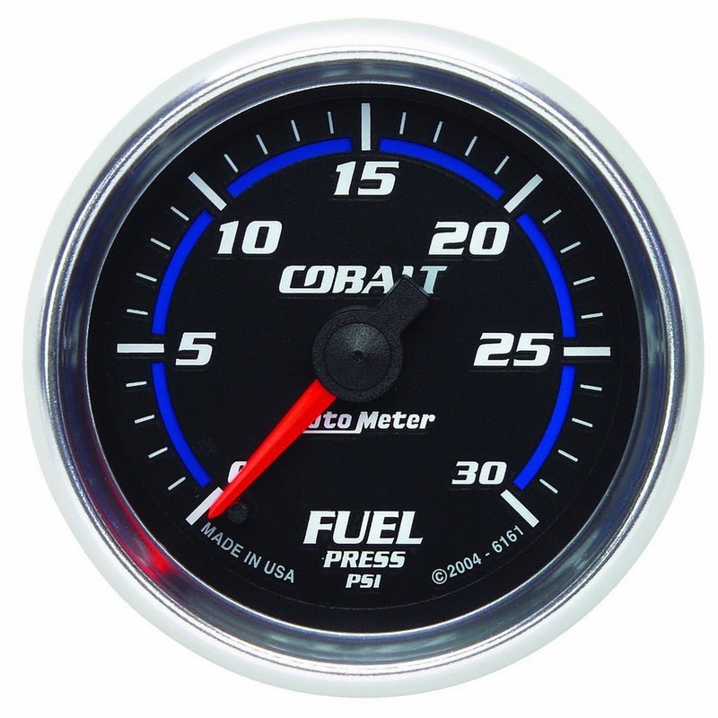 Auto Meter 6161 Cobalt 2-1/16" 0-30 PSI Full Sweep Electric Fuel Pressure Gauge