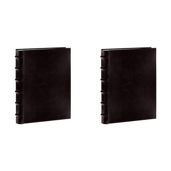 : Pioneer Sewn Bonded Leather BookBound Bi-Directional Photo Album, Holds 300 4x6" Photos, 3 Per Page. Color: Black. (Bundle)