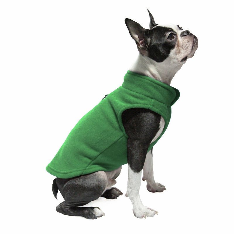 Gooby Every Day Fleece Cold Weather Dog Vest for Small Dogs, Green, Small