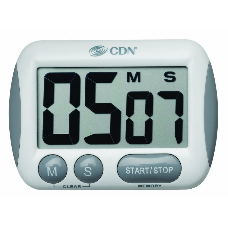 CDN TM15 Kitchen Timer, Extra Large Big Digits, Loud Alarm, Magnetic Backing, Stand- White