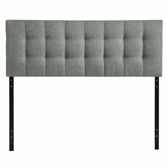 Modway Lily Upholstered Tufted Fabric Headboard King Size In Gray