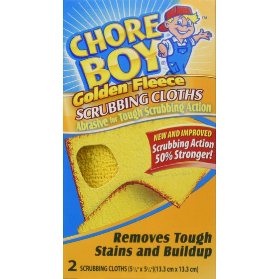 Chore Boy Golden Fleece Scrubbing Cloth, 2 Cloths per box