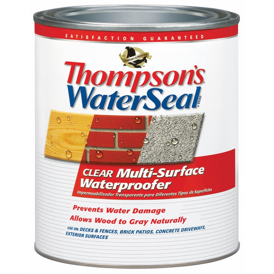 Thompson's TH.024104-14 Waterseal Clear Multi-Surface Waterproofer, quart