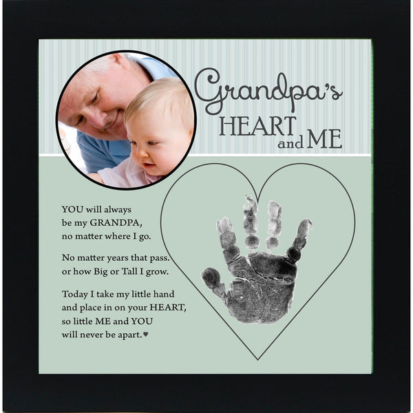 Baby Child Keepsake Handprint Frame with Poetry - Mommy, Daddy, Grandma or Grandpa (Grandpa)