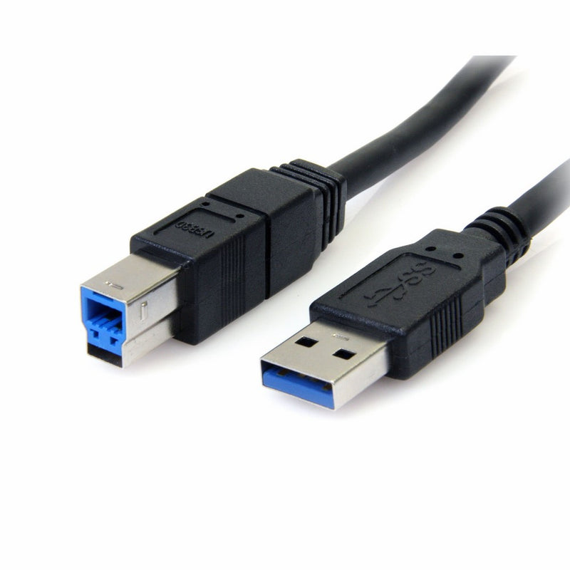 StarTech.com SuperSpeed USB 3.0 Cable A to B - M/M 10 Feet, Black (USB3SAB10BK)